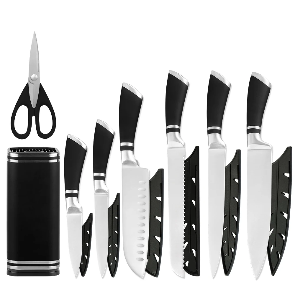 Набор кухонных ножей из нержавеющей стали подставка и ножницы|Кухонные ножи| |