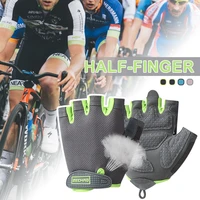 universal cycling gloves half finger anti slip shock absorbing sports gloves men women bike gloves breathable for sports fitness