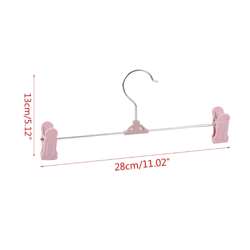 

Trouser Hangers, 10 Pack Skirt Hangers with Adjustment Plastic Grip Pant Hangers for Heavy Duty Durable Space Saving