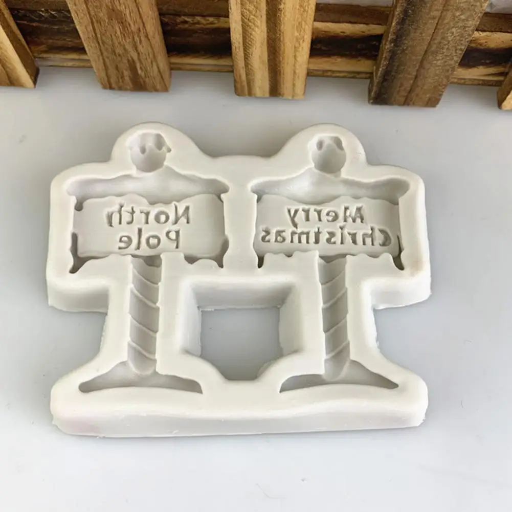 Хорошие рождественские дорожные знаки силиконовая форма для торта шоколада