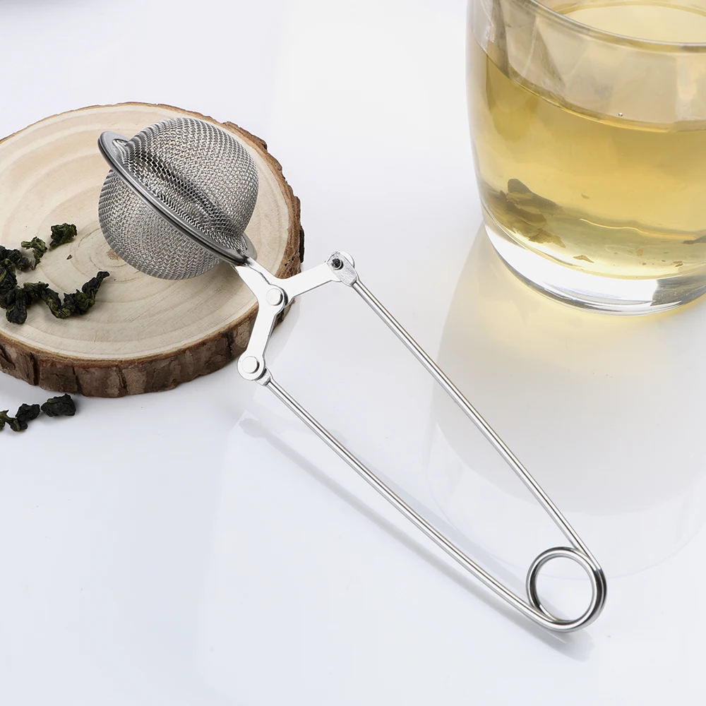 

Handle Tea Ball Tea Infuser Stainless Steel Kitchen Gadget Sphere Mesh Tea Strainer Coffee Herb Spice Filter Diffuser