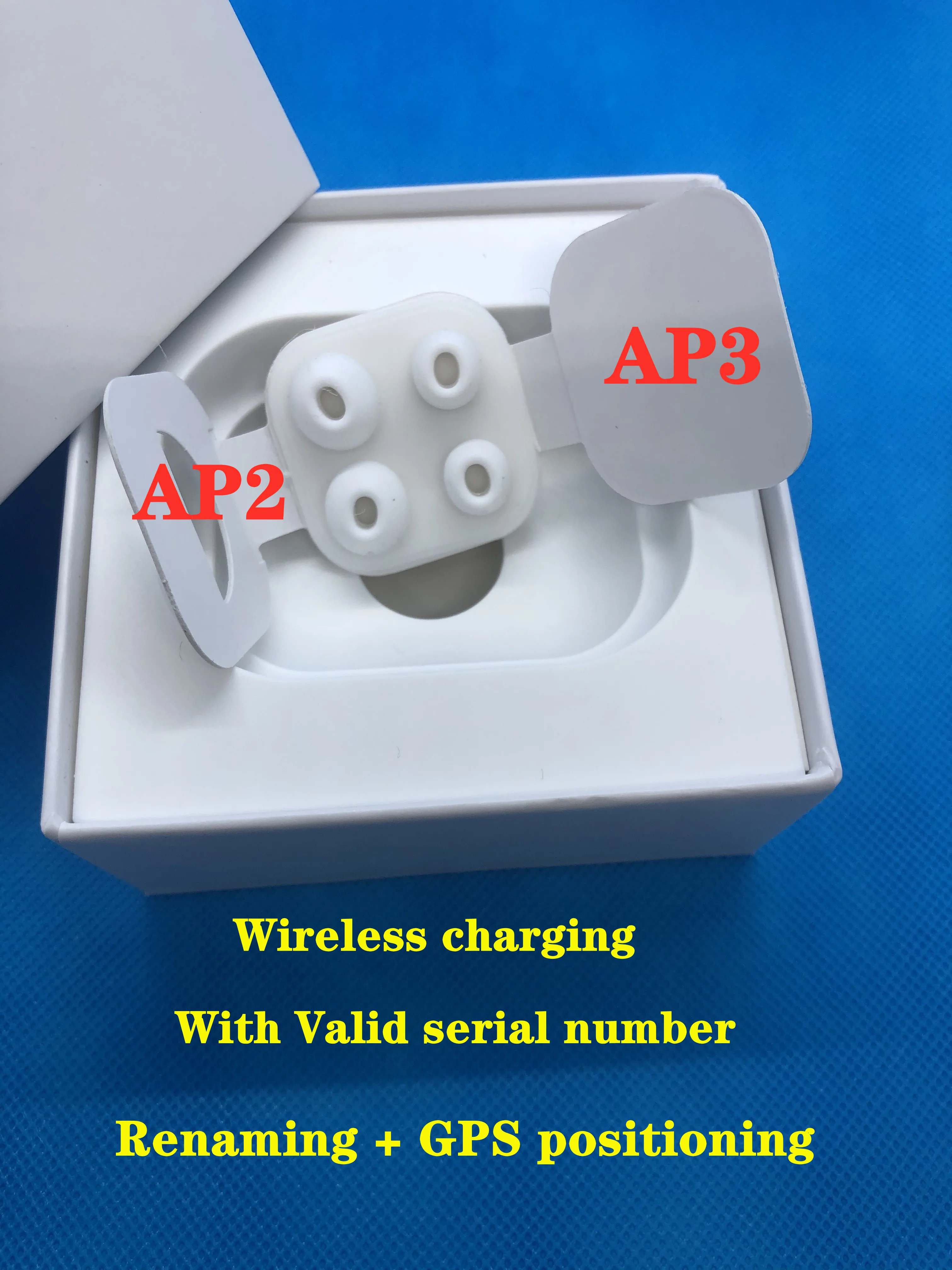 

Air pro H1 chip Renamed headset AP2 Ap3 Generation pro Wireless Charging Bluetooth Earphones GPS Positioning Valid serial number