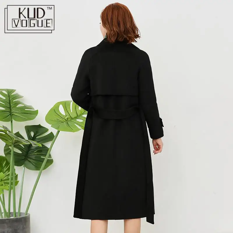 пальто женское Осенне зимние женская куртка шерстяное Полушерстяное длинное