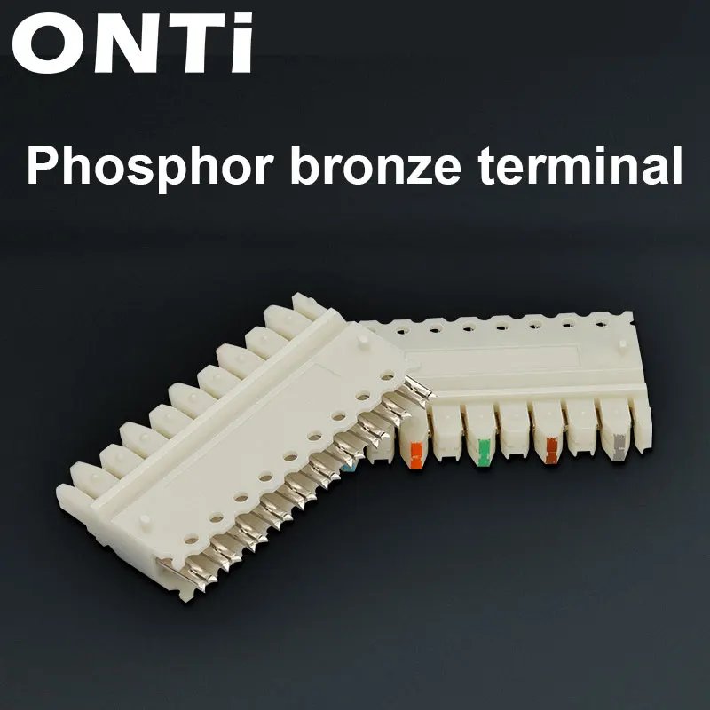 ONTi 19" Cabinet Rack 100pairs Telephone Module 110 Distribution Frame RJ11 Voice 4C 2C Cable 110 Telephone Patch Panel images - 6