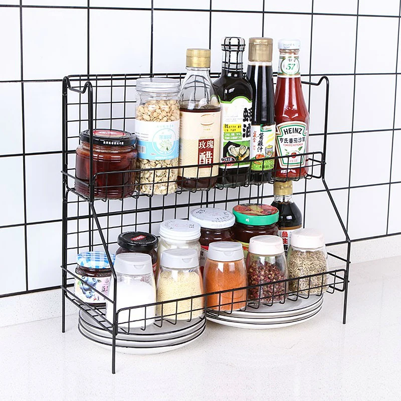 2 слойная железная рама кухонная стойка для хранения металлический офисный