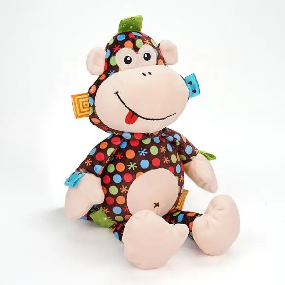 Новое поступление детские погремушки игрушки обезьяны вытяжной звонок плюшевые