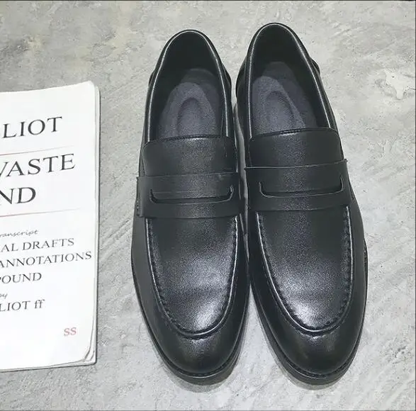 Мужские лоферы кожаная обувь в стиле ретро дизайнерская повседневная для