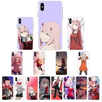 yndfcnb darling in the franxx case for phone case for iphone 13 x xs max 6 6s 7 7plus 8 8plus 5 5s se 2020 xr 12 11 pro max case