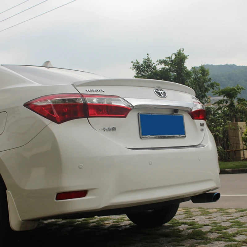 Для Toyota Corolla 2014 2015 2016 2017 ABS пластиковый Неокрашенный праймер задний багажник губа