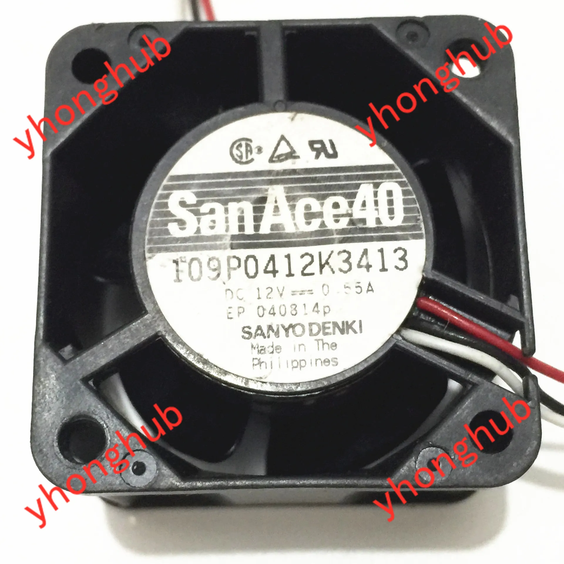 SANYO 109P0412K3413 DC 12 В 0.50A 40x40x28 мм серверный Вентилятор охлаждения
