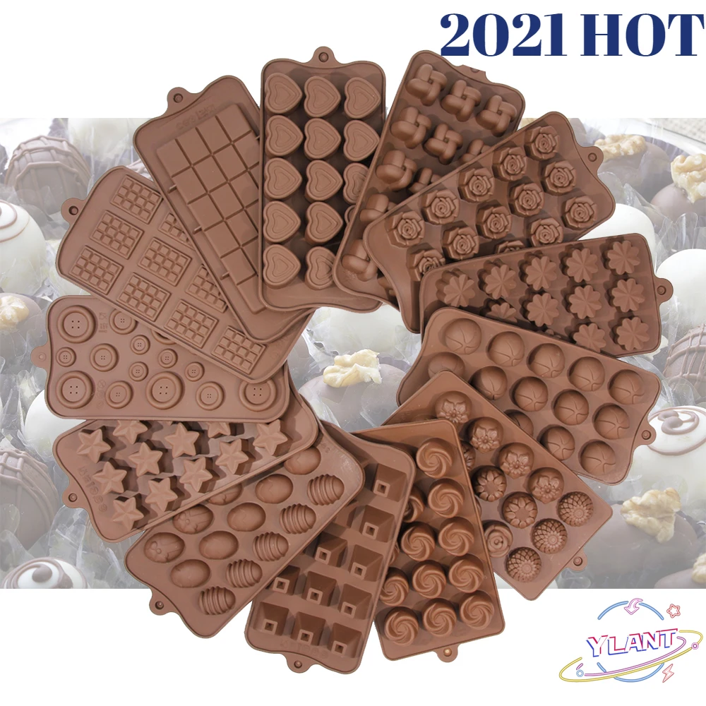 

Chocolate Mold Silicone Baking Tool Non-stick Cookware Jelly Fondant 3D Candy Mold DIY Making Cake Decor Tools Kitchenware