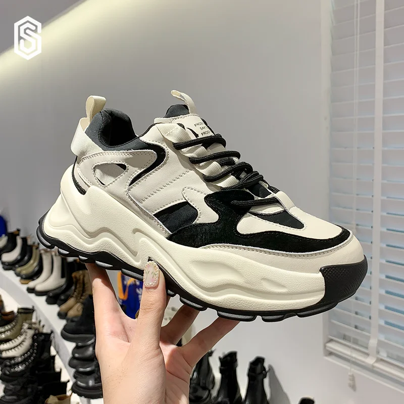 Women cute Daddy shoes female street trend breathable and increase High Quality sports shoes ins style luxury women shoes