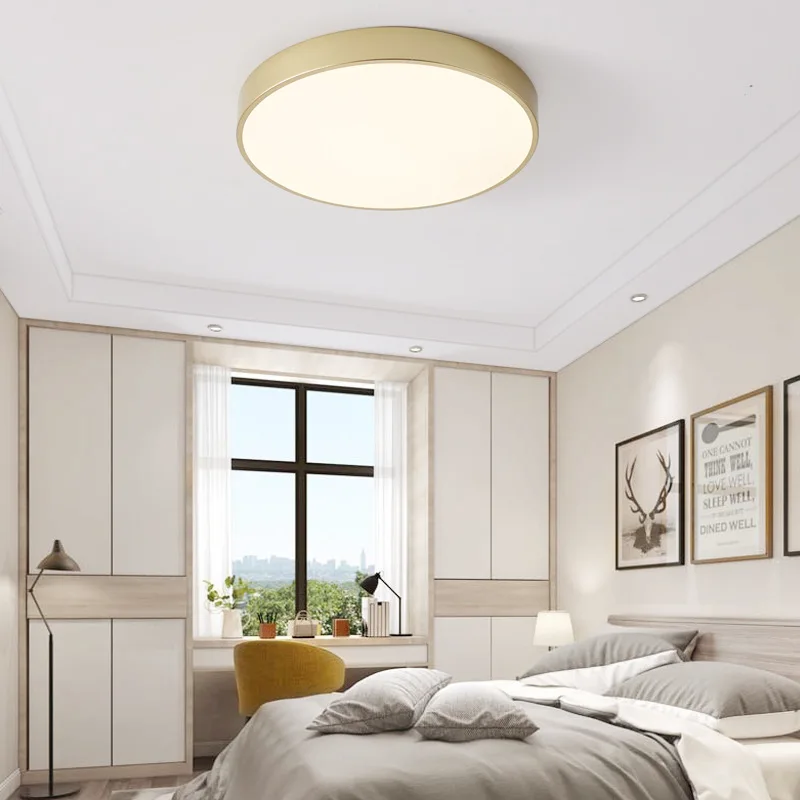 

Modern Gold LED Ceiling Light Surface Mounted Acrylic Ceiling Lamp Living Room luminaire nordic Lamp Indoor fixture Lighting