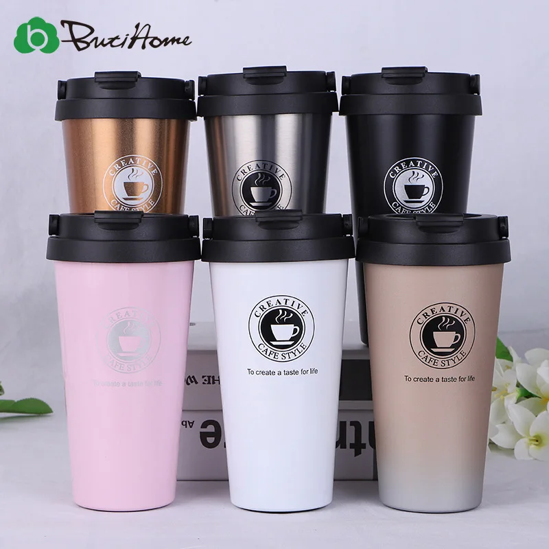 500 мл креативная 304 нержавеющая сталь кофейная Автомобильная кружка для
