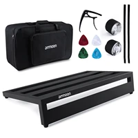 ammoon large guitar effect pedal board pedalboard aluminum alloy with carry bag capo 4pcs picks fixing tapes