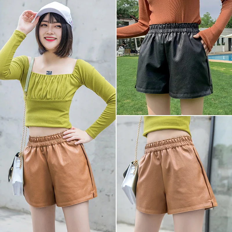 

Black PU Leather Skirt Women 2020 New Autumn And Winter High Waist Sexy Fashion Slim Waist Casual Mini Skirt Plus Size XS-XXL