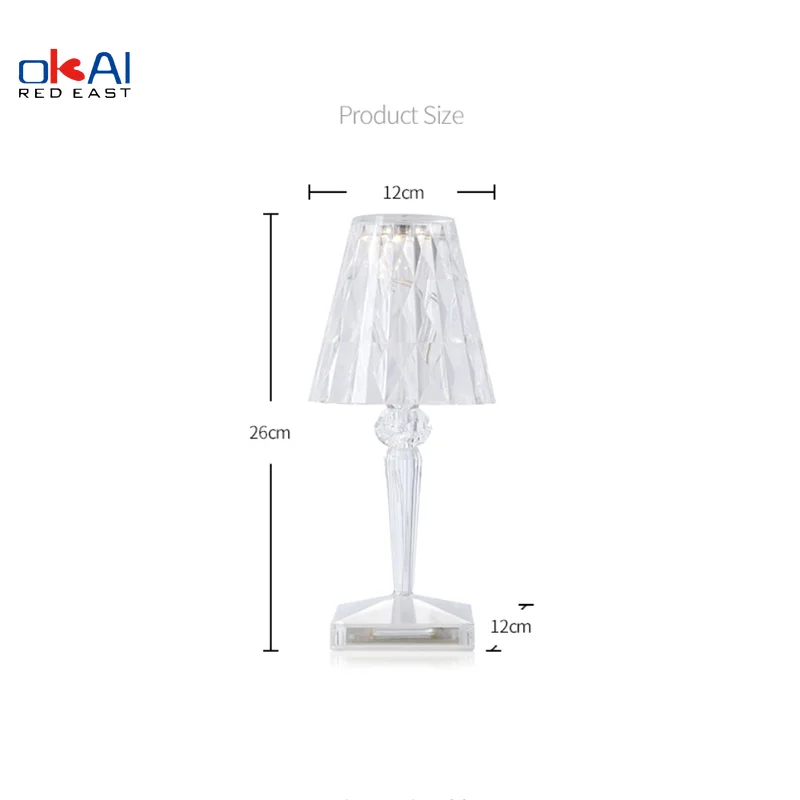 

USB Rechargeable Artical Desk Lamp Home DecorModern LED Crystal Lights Bedside Tabletop Lamp Fairy Lights LED Crystal Light