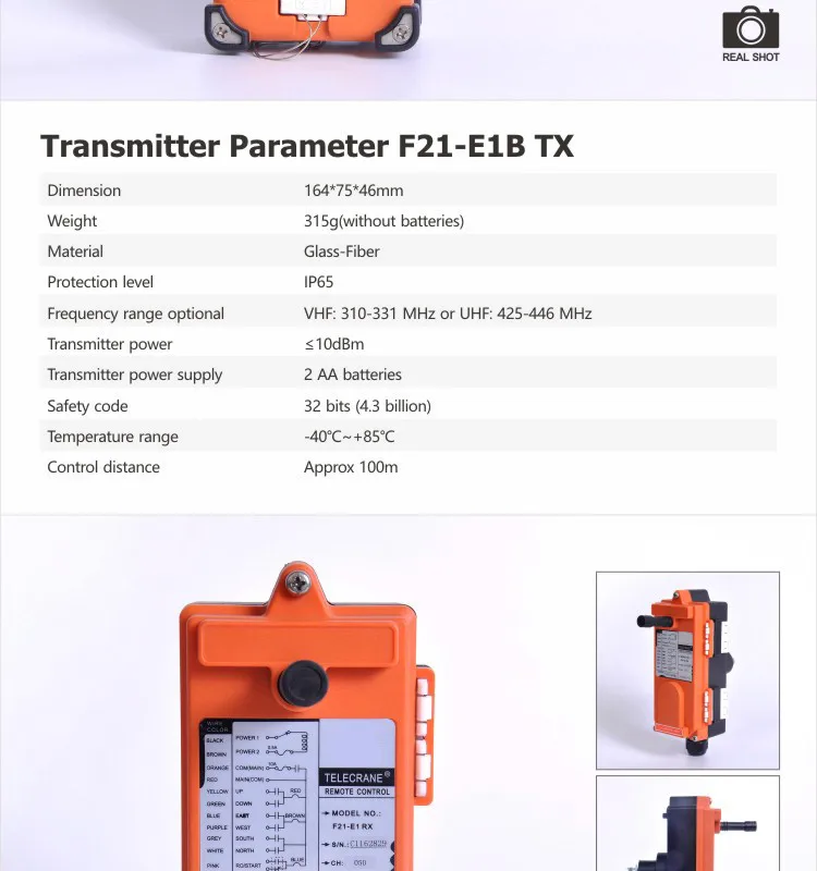 F21-E1B радиопульт дистанционного управления f21 e1b AC 380V 220V 36V 12V для крана 18-65V 65-440V