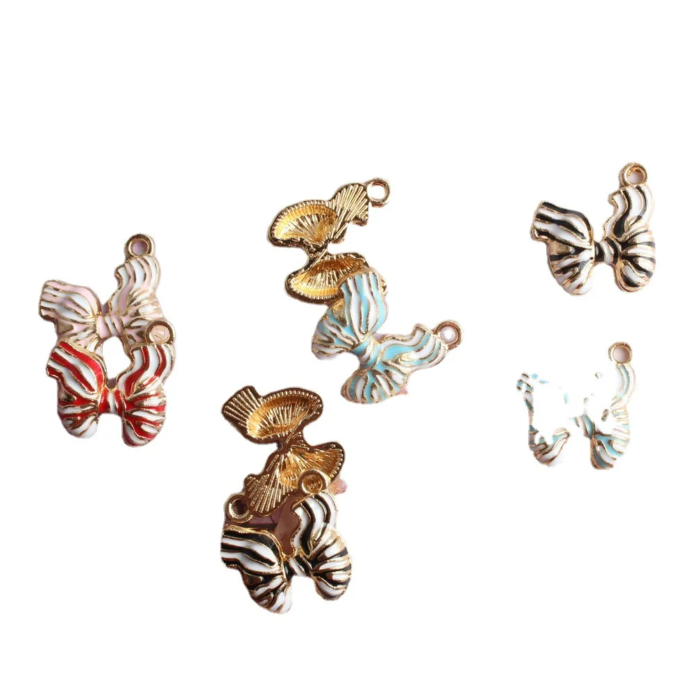 

10pcs 16x16mm Enamel Animal Butterfly Charms for Jewelry Making Pendants Necklaces Cute Earrings DIY Handmade Accessories
