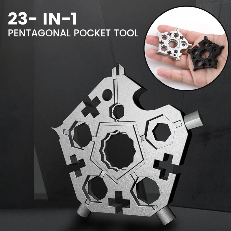 

Newly 23- in-1 Pentagonal Pocket Tool Portable Outdoor Tool Snowflakes Handy Tool For Outdoor Indoor