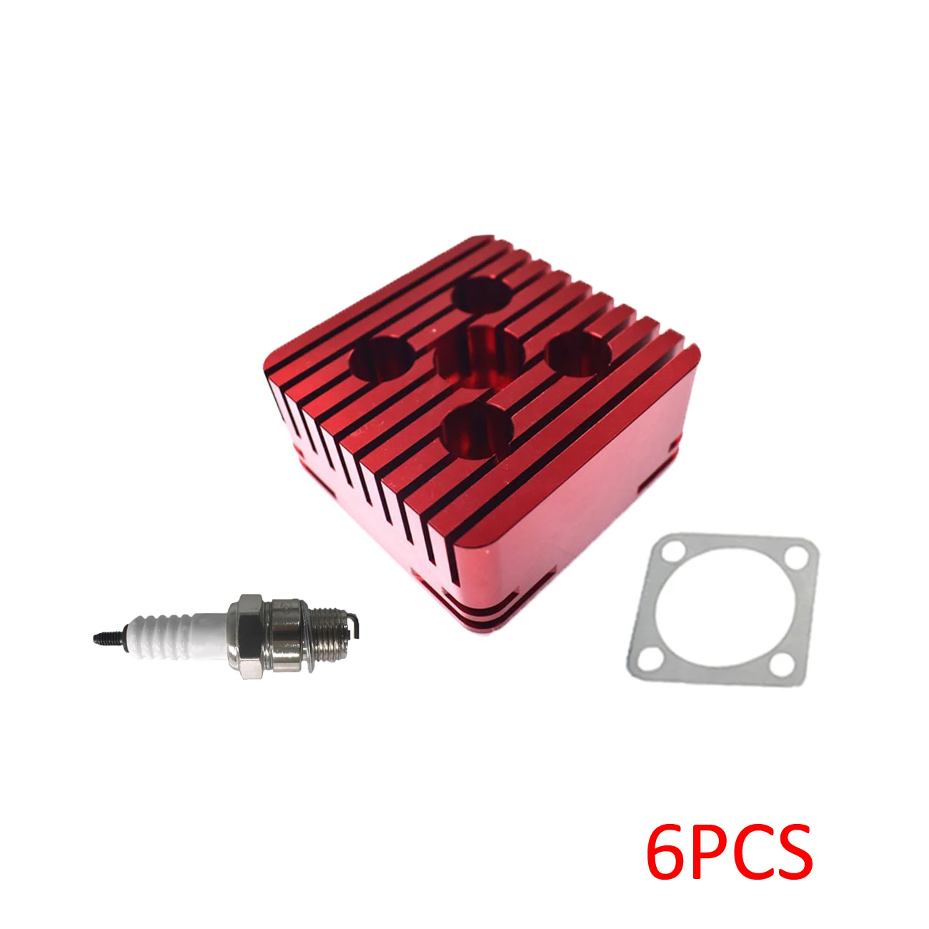 Красная Квадратная Головка блока цилиндров Power 6x CNC для гонок двигатель 66 куб. См/80