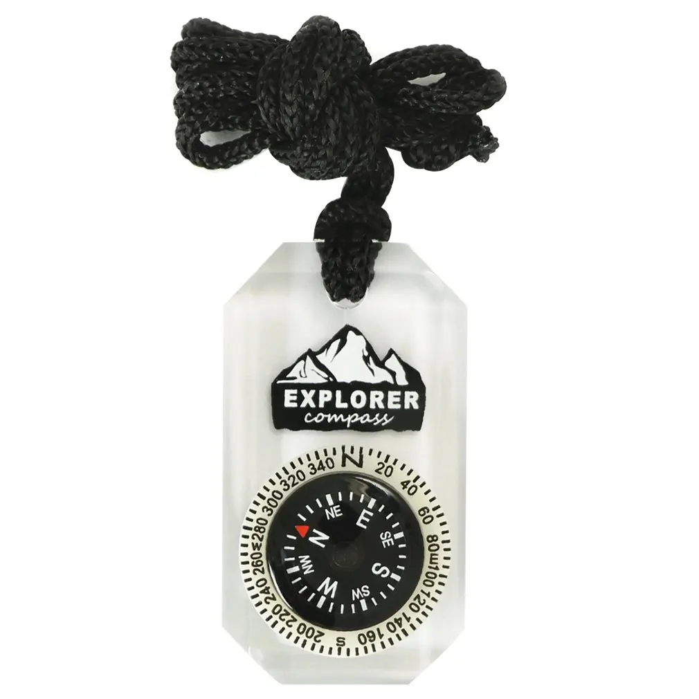 

Acrylic Compass Necklace Camping Hiking Transparent Compass Proportional Footprint Travel Military Compass Tools Travel Kits