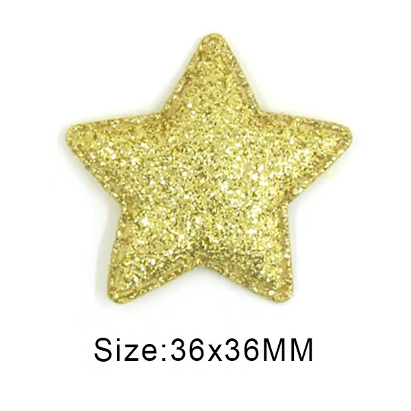 Big Gold Star 50 шт разноцветные нашивки в виде звезд блестящая ткань аппликации из блесток для одежды/детские заколки для волос "сделай сам" аксессуары - Цвет: Big Gold Star