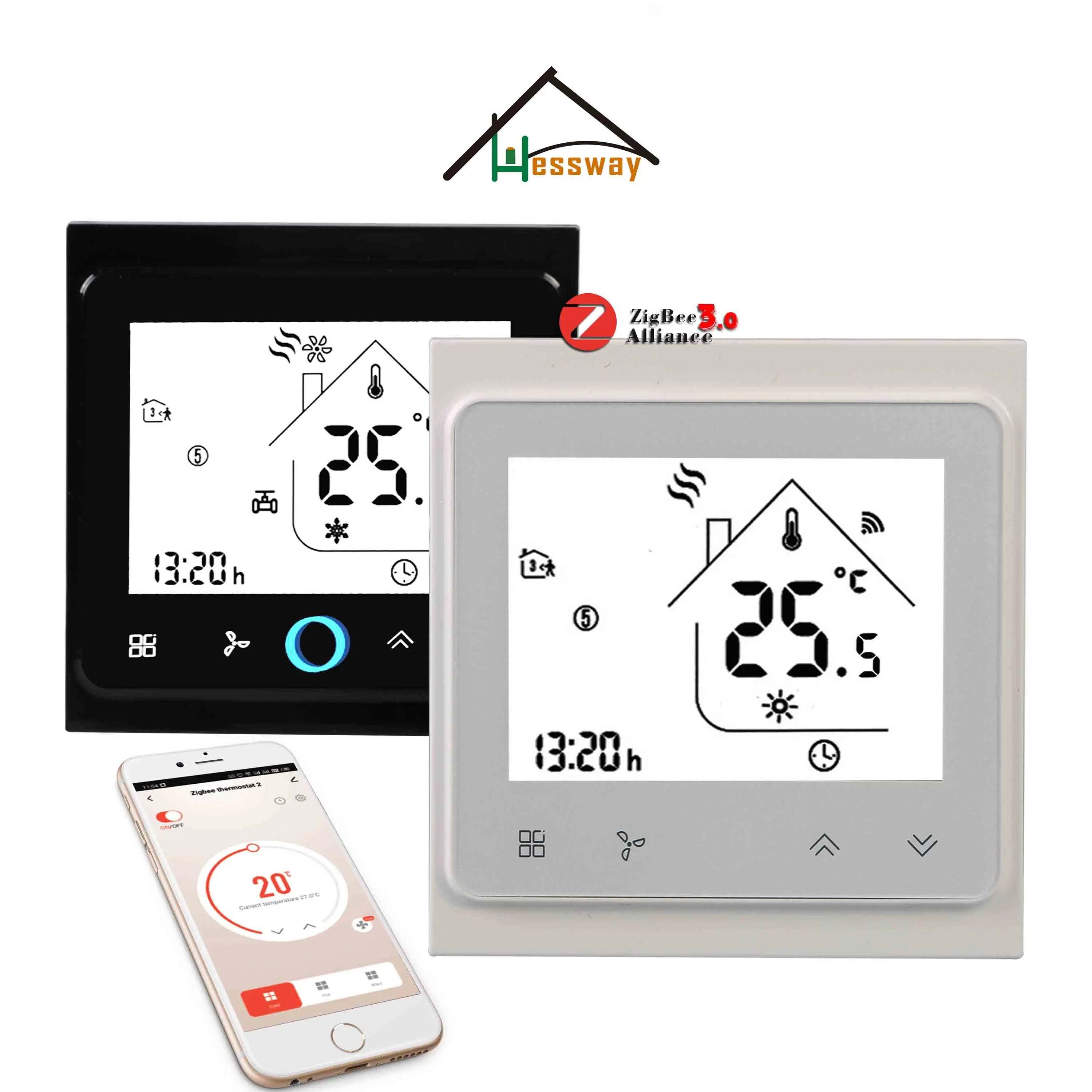 Термостат HESSWAY 2P4P с холодным нагревом Zigbee для комнатного регулятора температуры
