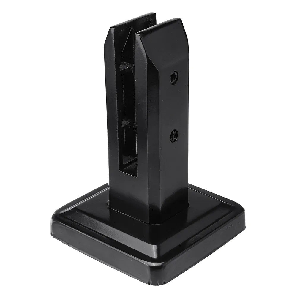 Черный 304 нержавеющая сталь Стекло напольная Лестницы балкон бассейн Стекло втулки пост балюстрадные перила зажим