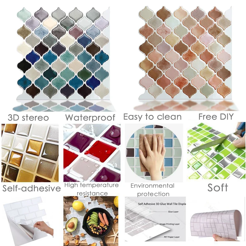 Настенная Наклейка 3D DIY обои кирпич клей камень Дерево текстурированные для