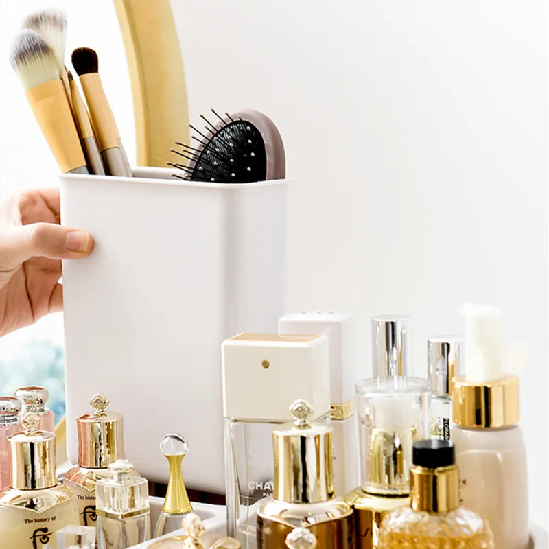 Многослойная Изогнутая Дверь роскошная коробка для хранения косметики ящик