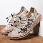 Сандалии мужские из натуральной кожи, удобные пляжные тапочки, Повседневная Уличная обувь, летние, размеры 38-48, 2021