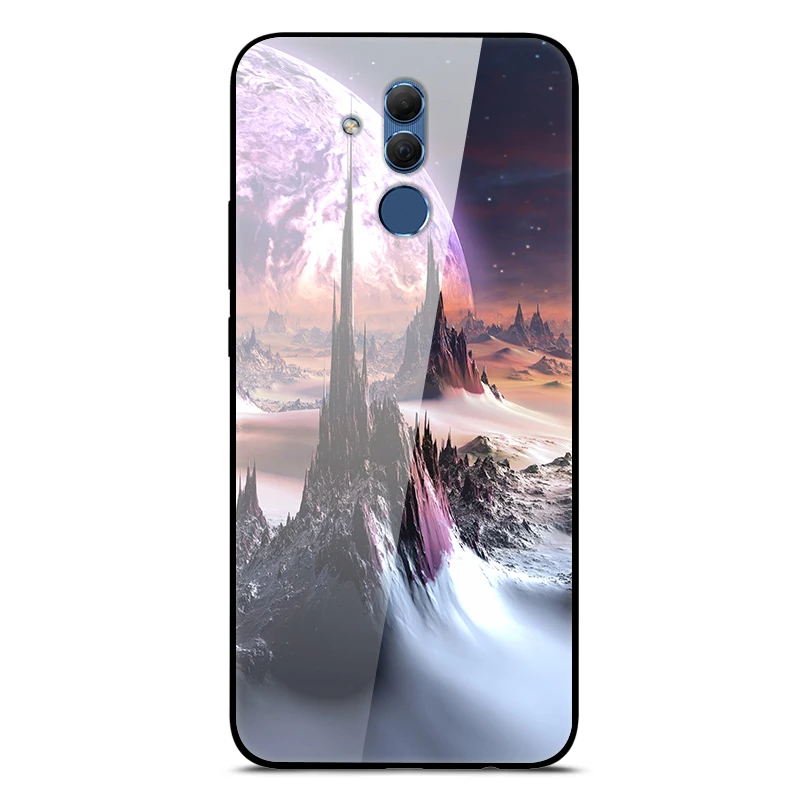 Mate 20 Lite чехол для huawei mate 20 Lite чехол s 6,3 силиконовый бампер из закаленного стекла+ Жесткая задняя крышка из поликарбоната чехол для телефона s Coque - Цвет: 46
