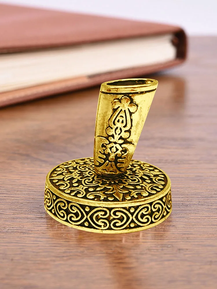 Винтажный металлический держатель для ручки с круглыми вставками офисный