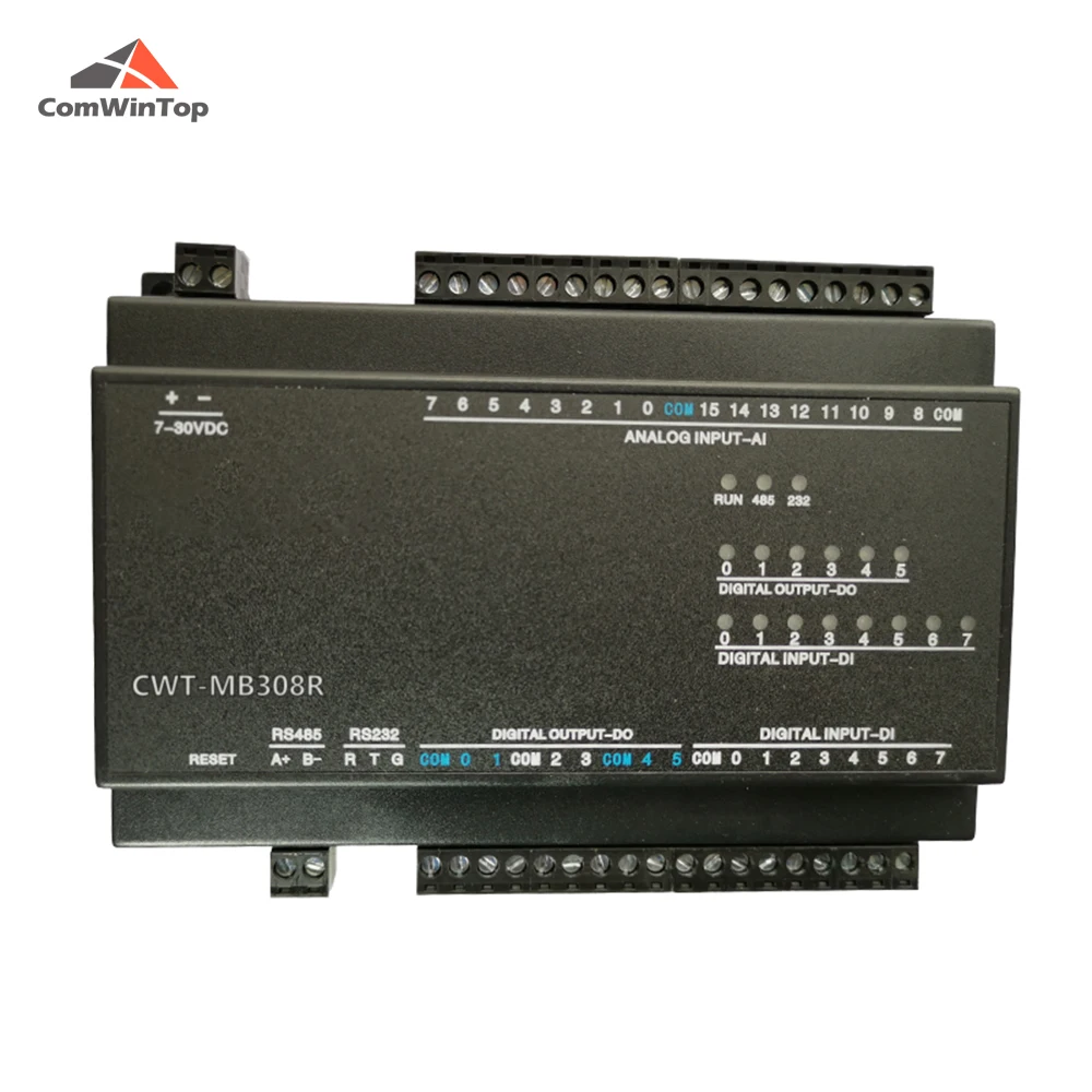 CWT-MB308R 16AI + 8DI 6DO RS485 RS232 Ethernet Modbus Rtu отложным воротником Tcp ввода/вывода Модуль сбора |