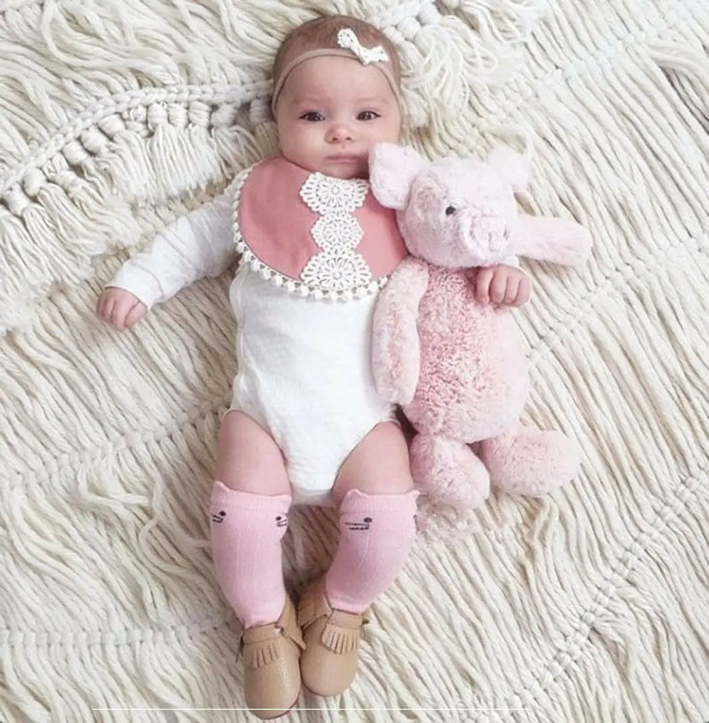 

Children Baby Girls Knee High Socks Newborn Toddler Baby Cotton Non-slip Letter Print Autumn Winter Soft Warm Cotton Socks 1-4Y