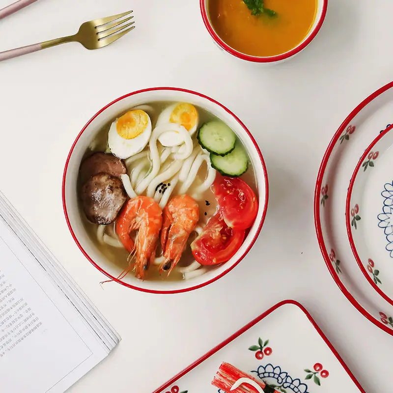 Набор для риса ручной росписи в японском стиле|Столовые сервизы| |