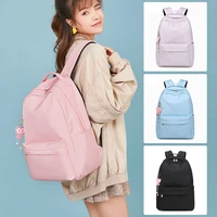 middle school student schoolbag female new campus solid color backpack junior high school student large capacity backpack