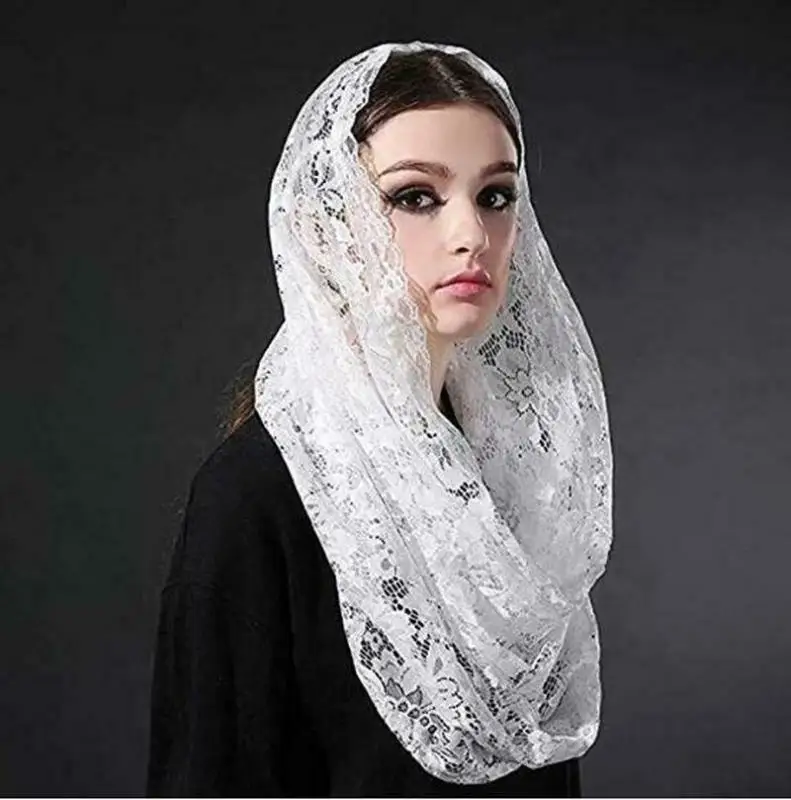 Мусульманская католическая кружевная вуаль христианская мусульманская