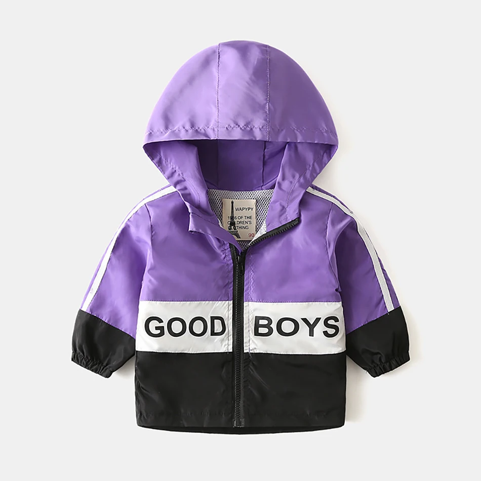 Ветровка для мальчиков одежда куртки пальто с капюшоном демисезонные детская
