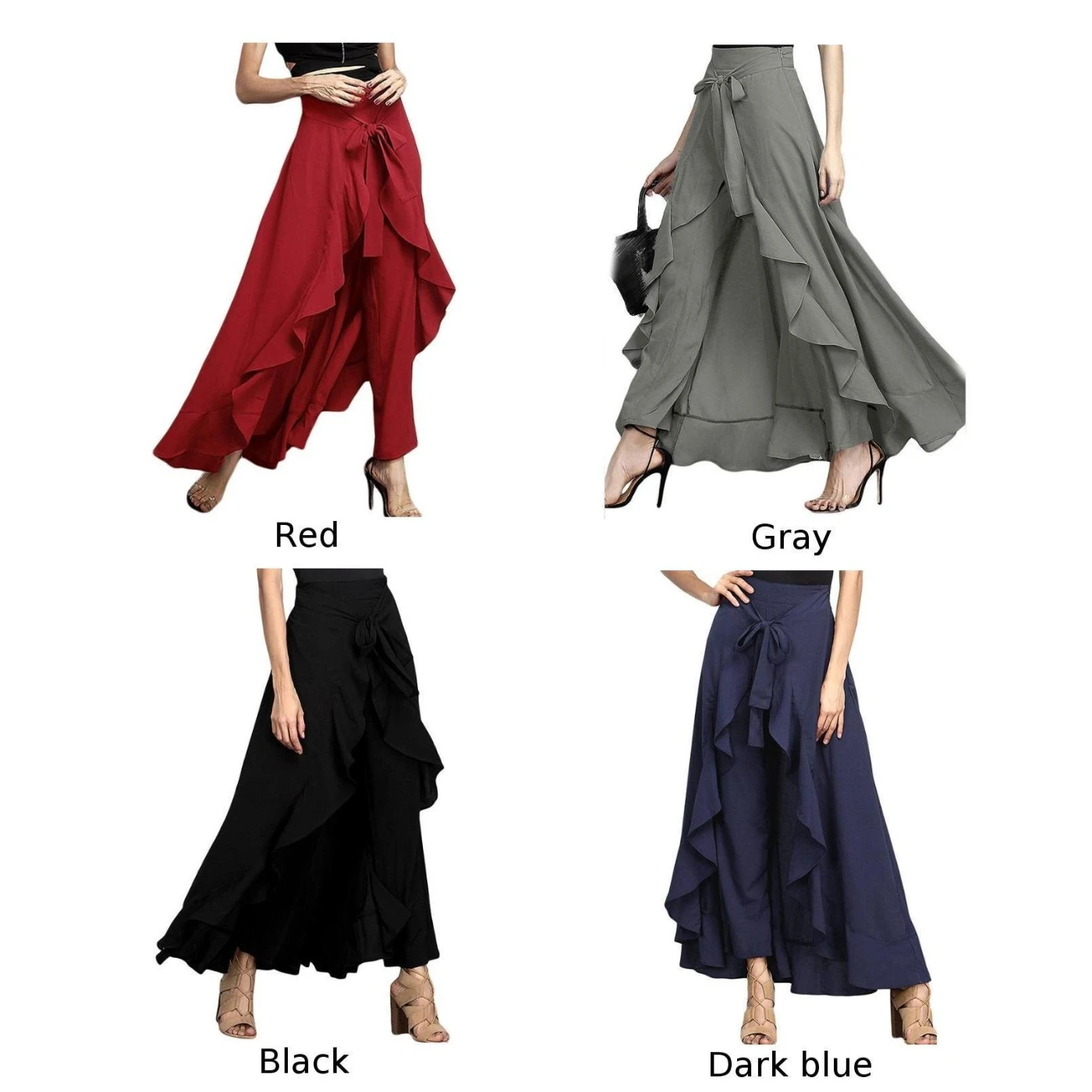 Женское богемное Плиссированное длинные штаны брюки с широкими штанинами