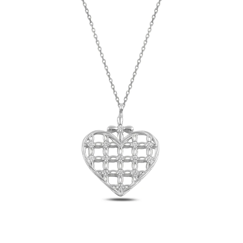 

Серебряное колье Silverlina с сердцем из циркония