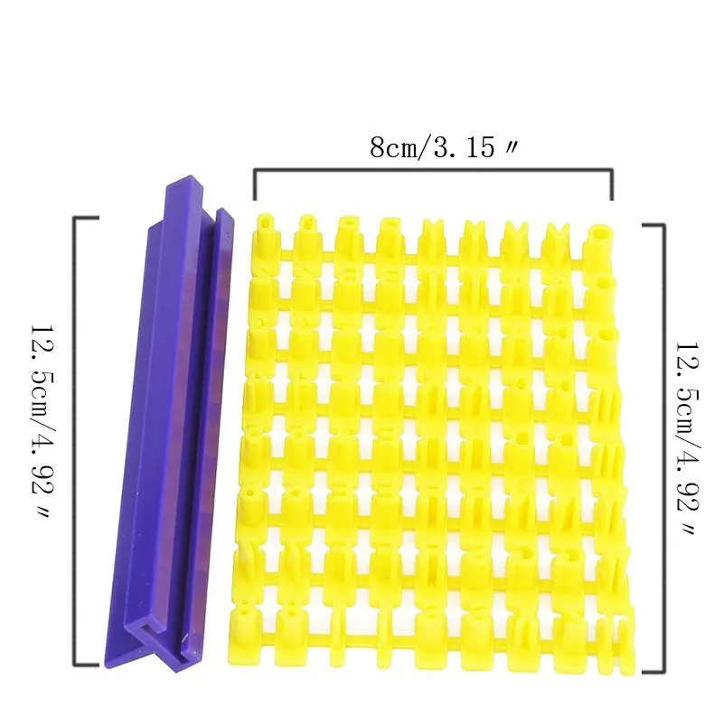 

1Set Fondant Cake Printing Alphabet Letter Number impress Cookies Biscuit Stamp Embosser New Plastic Cake Mold Baking DIY Tools