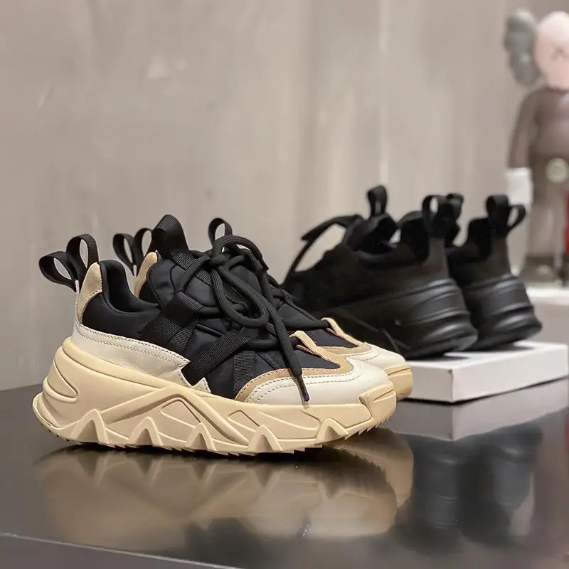 

Women Sneakers Flat Platform Shoes 2021 Height Increasing PU Leather Fashion Casual Shoes Breathable Thick Bottom Ladies Shoes