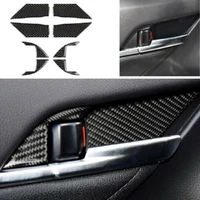 carbon fiber car inner door handle bow cover trim for toyota camry 2018 2019