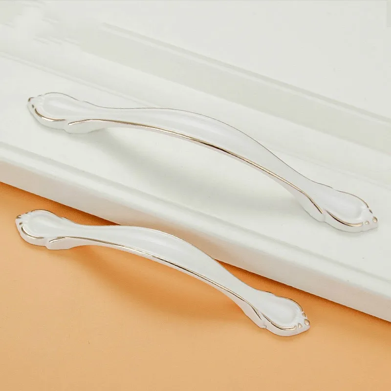 Ручки для дверей Европейского типа белые ручки дверных шкафов современные