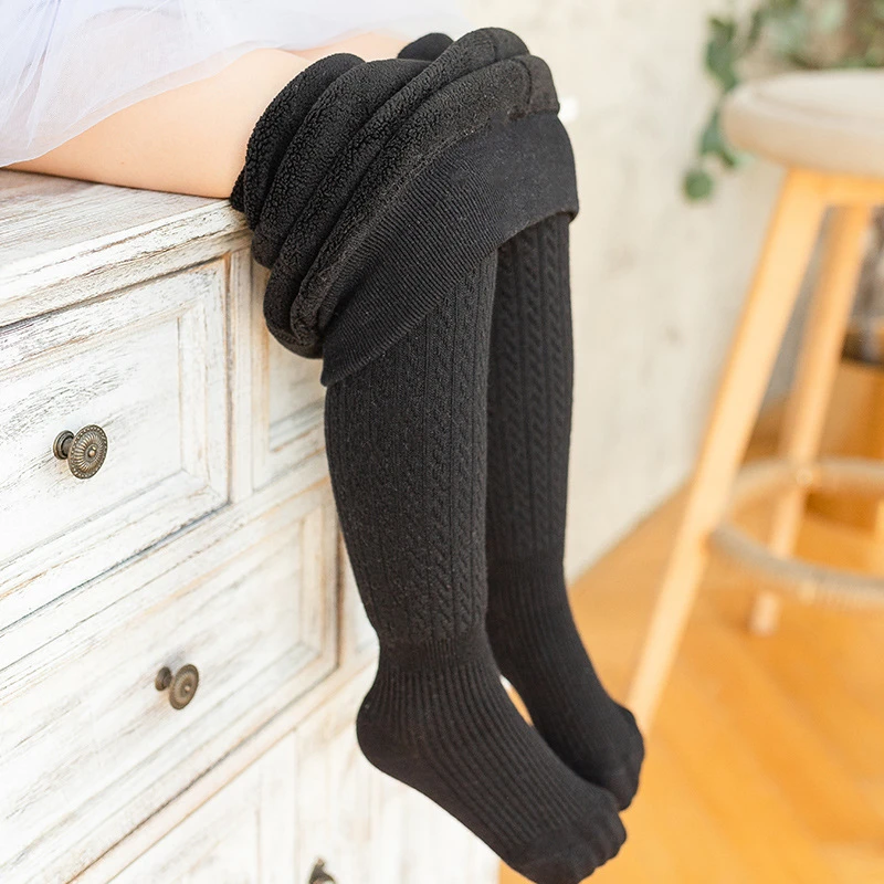 Autumn Winter 2-15Y Baby Toddler Kids Girl Cotton Warm Pantyhose Stockings Tights Solid Color Kids Winter Tights
