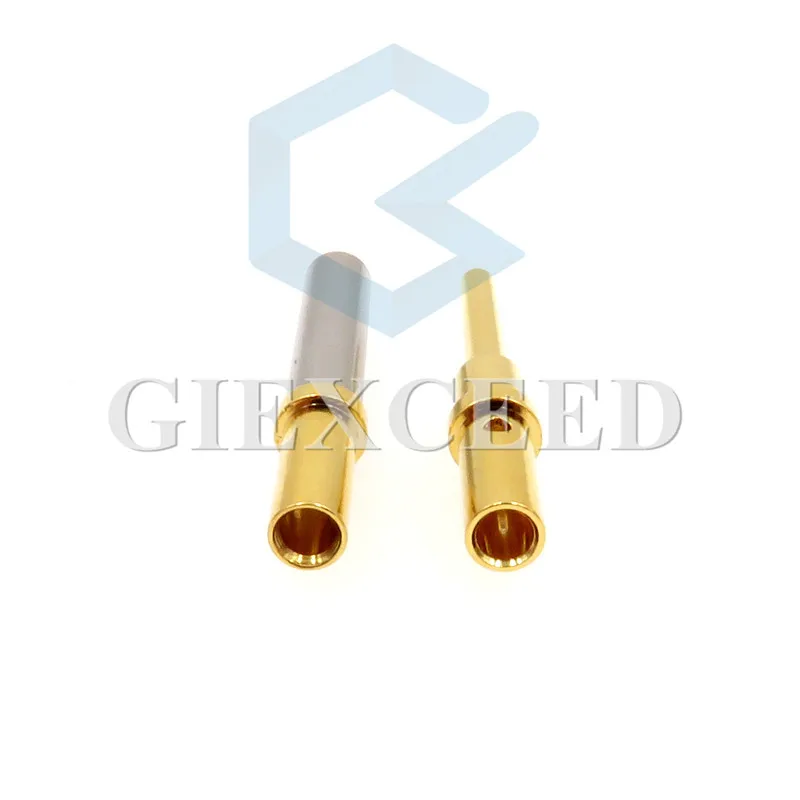 

10 Pcs 0460-202-1631 0462-201-1631 Gold Plated DT Pins Socket Contact Stainless Steel Deutsch Pin Crimp Solid Terminal 16-20AWG
