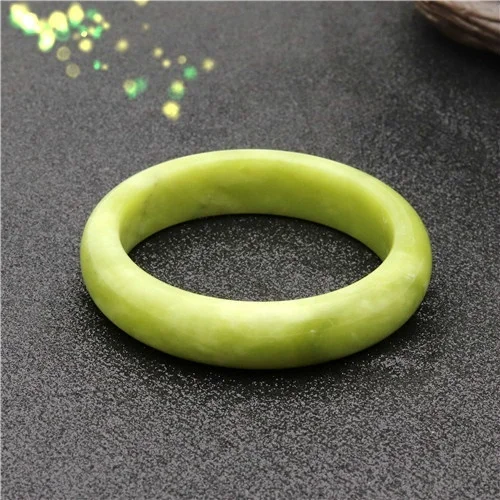 Натуральный зеленый нефритовый браслет очаровательные украшения модные