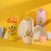 g duck fashion thermos mug little yellow duck stainless steel thermos bottle cute silicone strap portable childrens gift